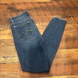 7 For All Mankind Dark Blue Skinny Jeans